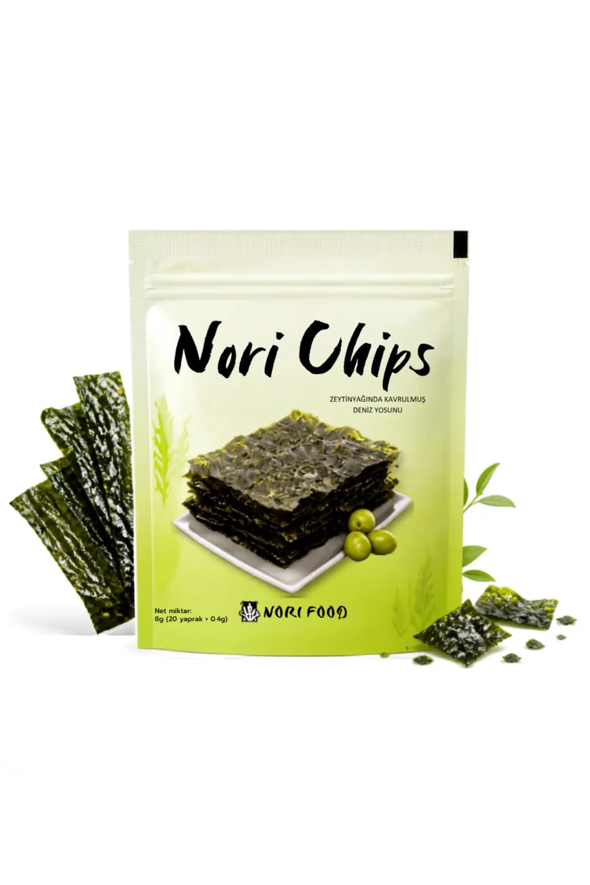 NORI CHIPS ZEYTİNYAĞINDA KAVRULMUŞ DENIZ YOSUNU 8G